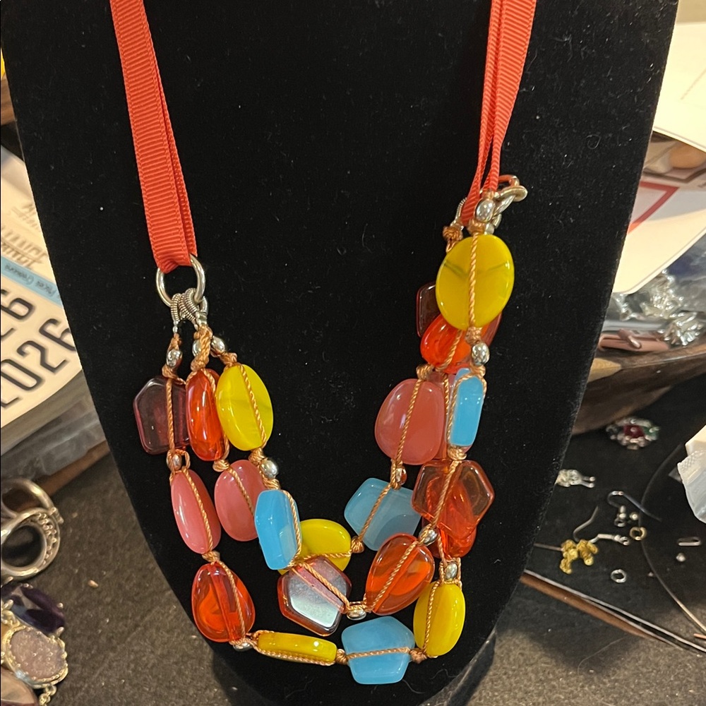 Talbots Colorful Beaded Necklace